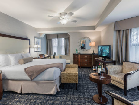 A hotel room at the Wayne Hotel in Wayne, Pennsylvania