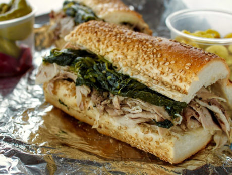 A roast pork sandwich from John's Roast Pork