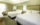 A double room at the Hampton Inn Philadelphia International Airport