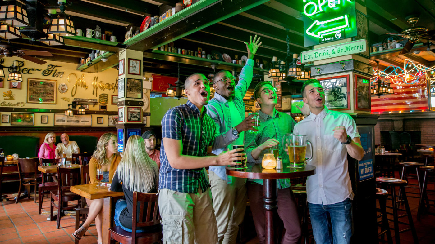 Fans cheer at McGillins Old Ale House