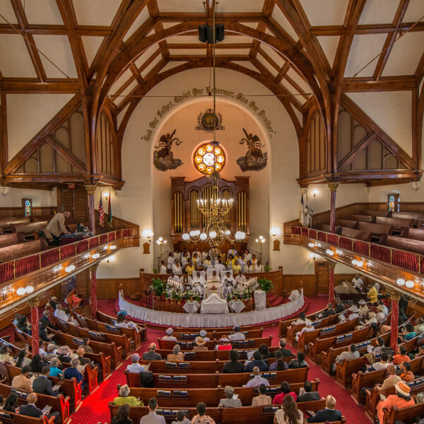 Intérieur de l'église Mother Bethel African Methodist Episcopal (AME)