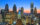 Philadelphia skyline as the sun is setting