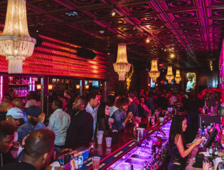 A crowd at Woody's in Philadelphia