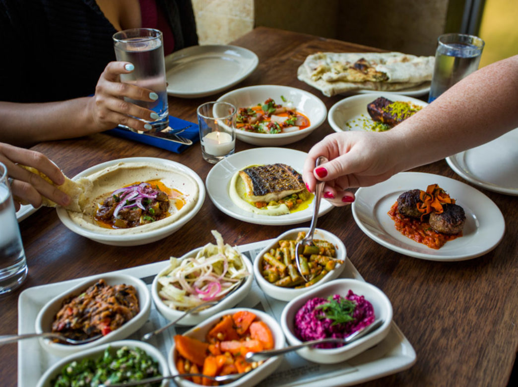 Meal on a table at Zahav