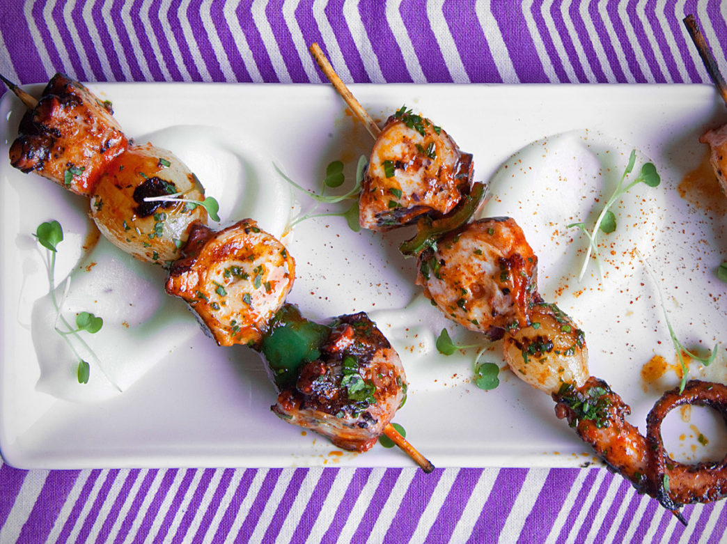 Skewers at La Calaca Feliz