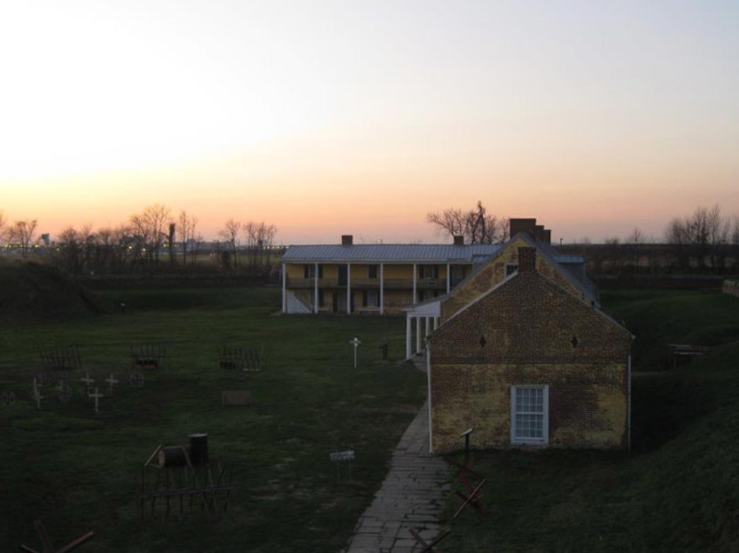 Fort Mifflin exterior at dusk