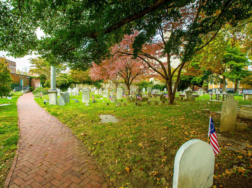 Graveyard at the Old Pine Street Presbyterian Church in Philadelphia
