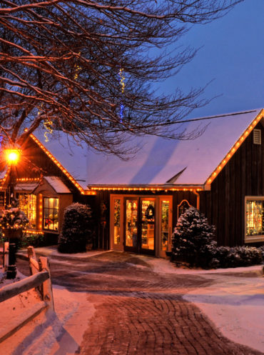 Snow at Peddler's Village in Bucks County, Pennsylvania