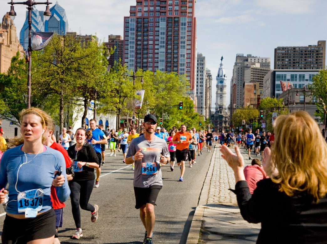 Runners in the Broad Street Run
