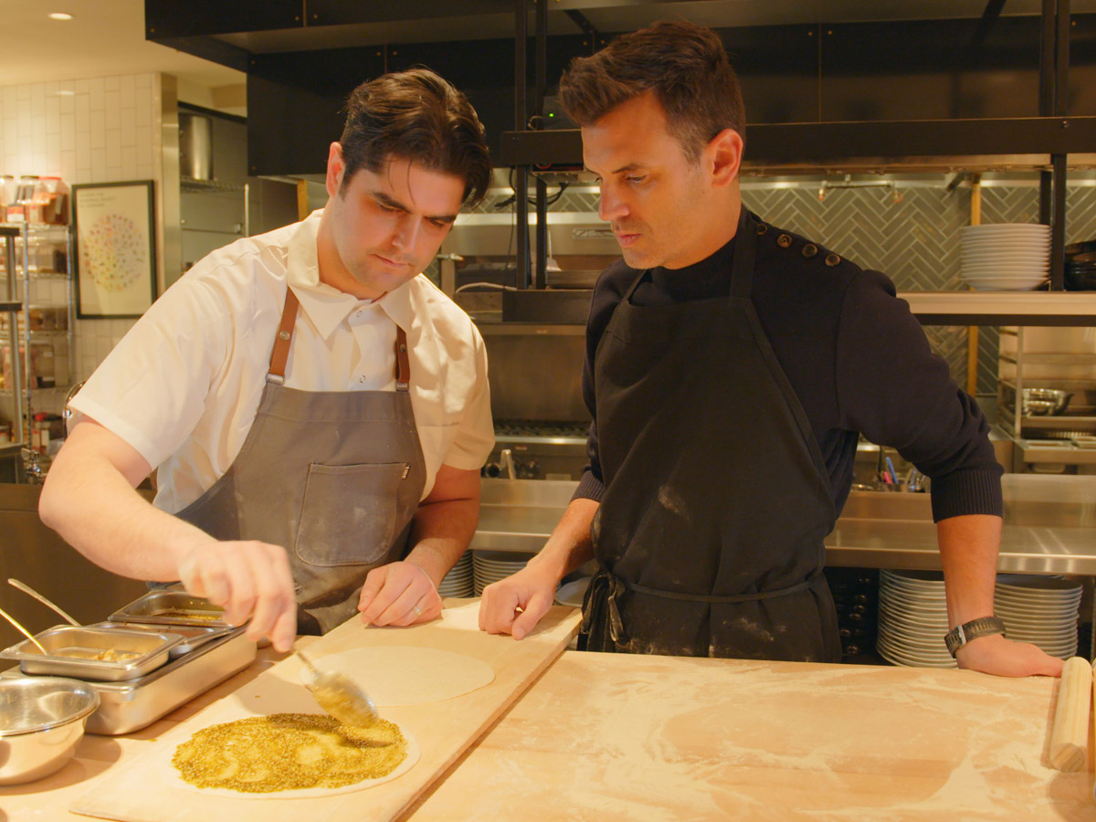 Chef Nick Kennedy and Bon Appetit editor Andrew Knowlton at Suraya