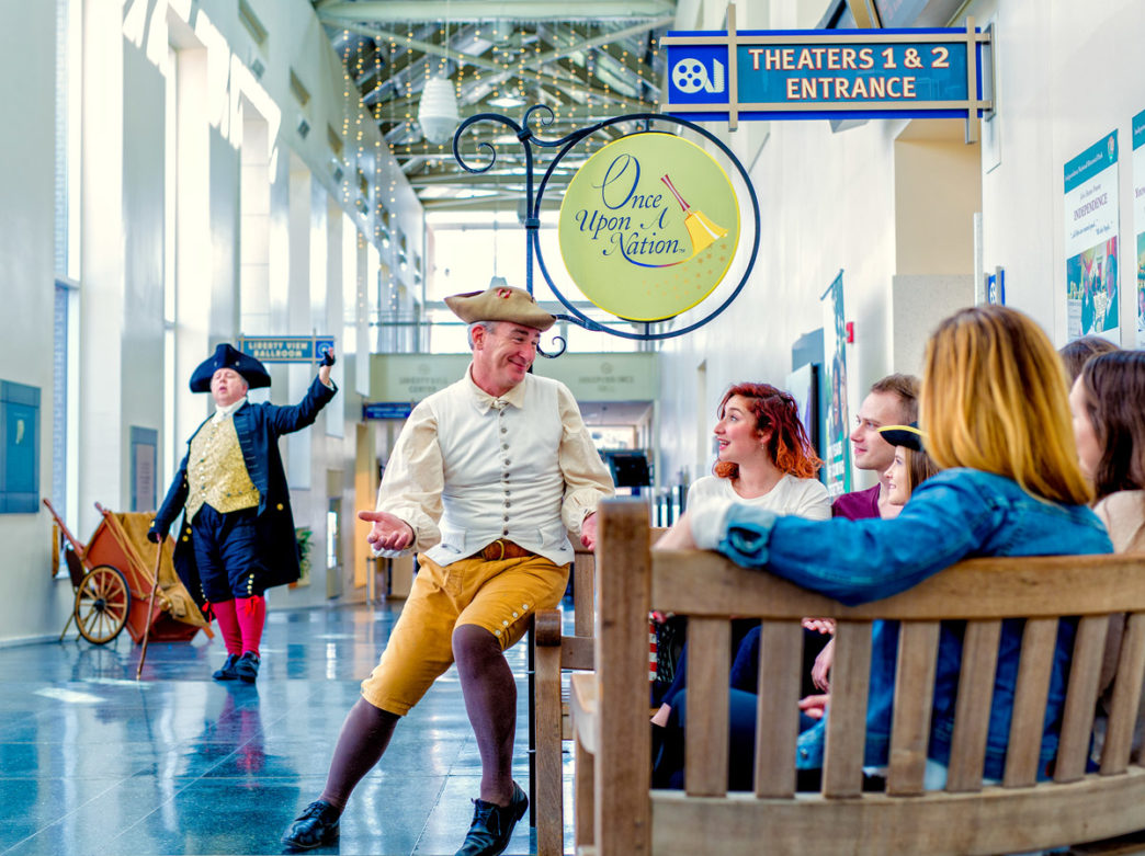 Historic reenactors at the Independence Visitor Center in Philadelphia