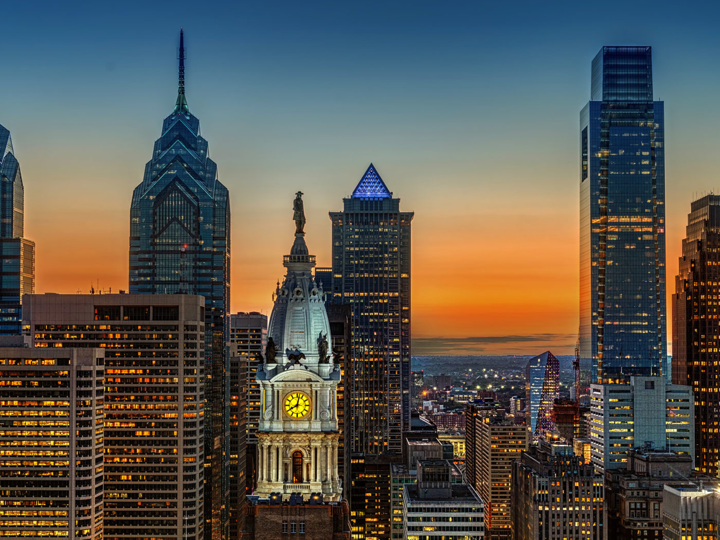 Skyline from the Aramark building