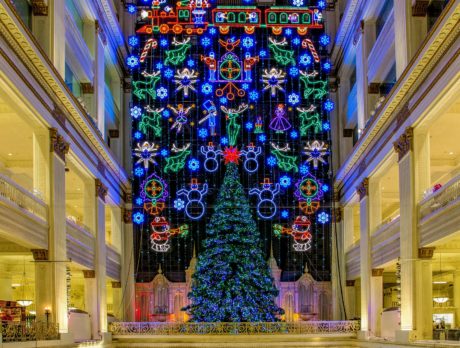 The massively enjoyable Macy's Christmas Light Show glows at Macy's Center City in Philadelphia