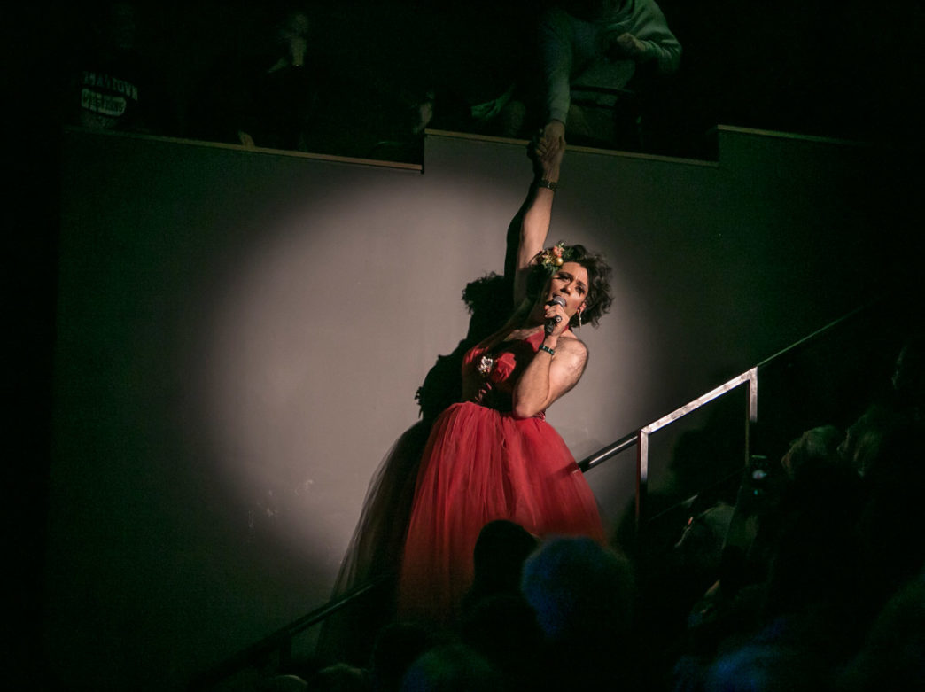 Martha Graham Cracker performing in "Lashed But Not Leashed"