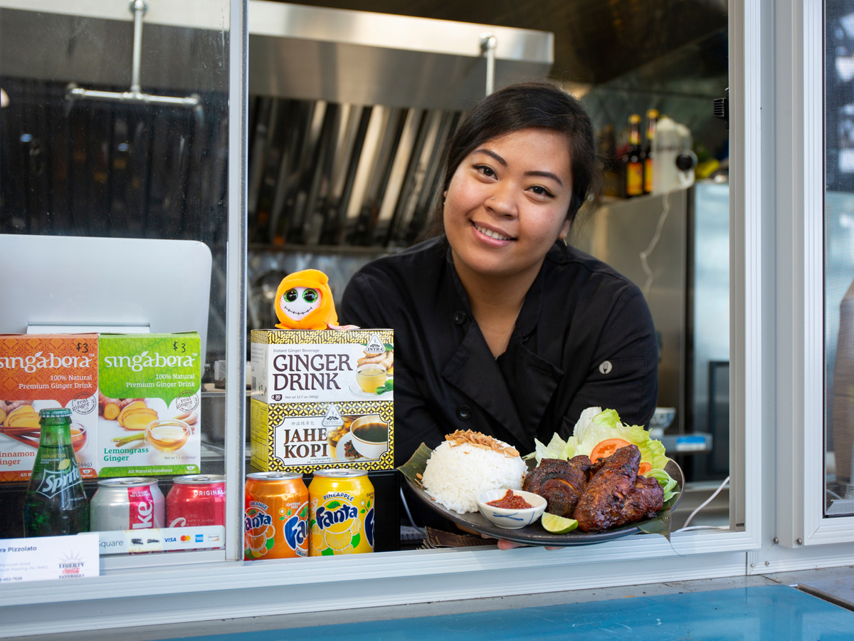 Chef Diana Widjojo at her Indonesian restaurant, Hardena