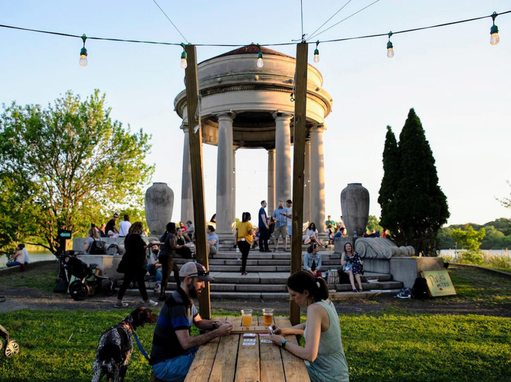 People at Parks on Tap in FDR Park in Philadelphia