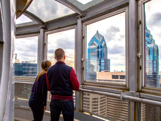 People at the City Hall Tower Tour in Philadelphia
