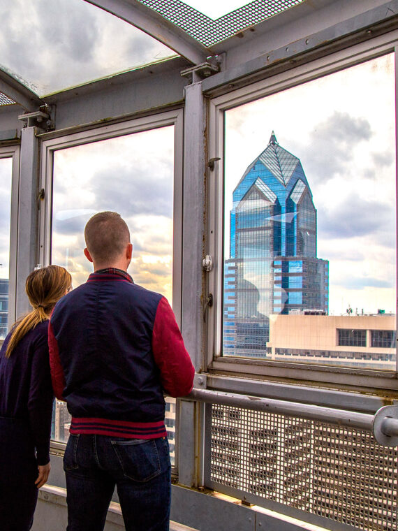People at the City Hall Tower Tour in Philadelphia
