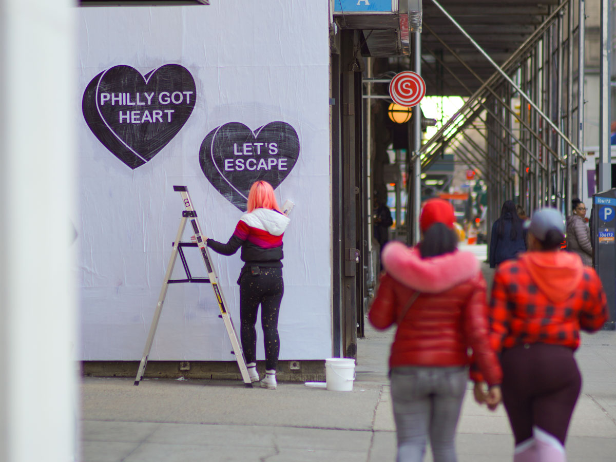 Street Artist Amberella & Visit Philadelphia Bring Messages of Love to