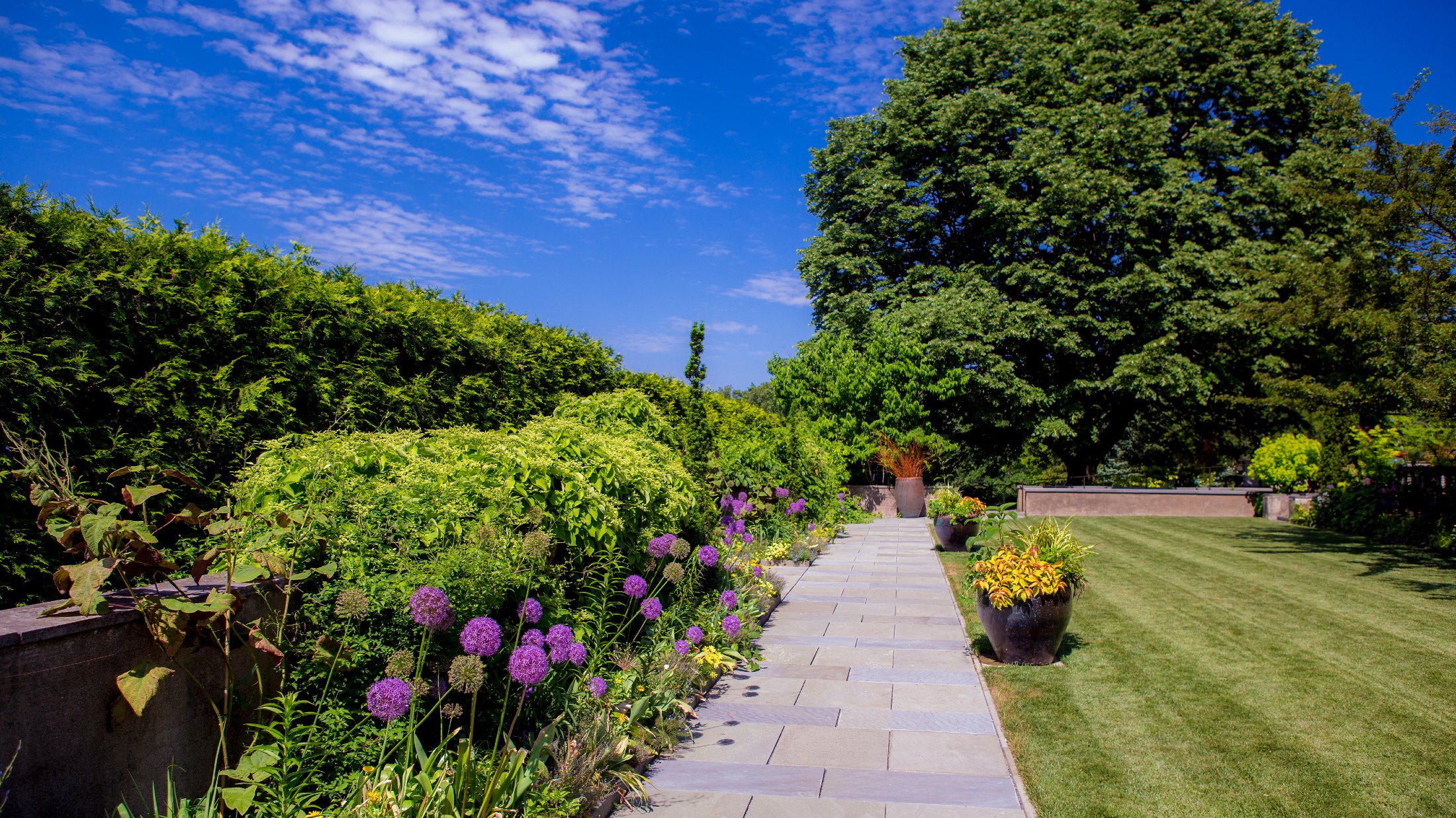 The gardens at Chanticleer full of colorful flowers