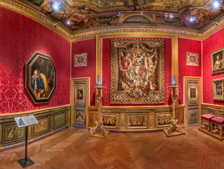 An interior of the Philadelphia Museum of Art.