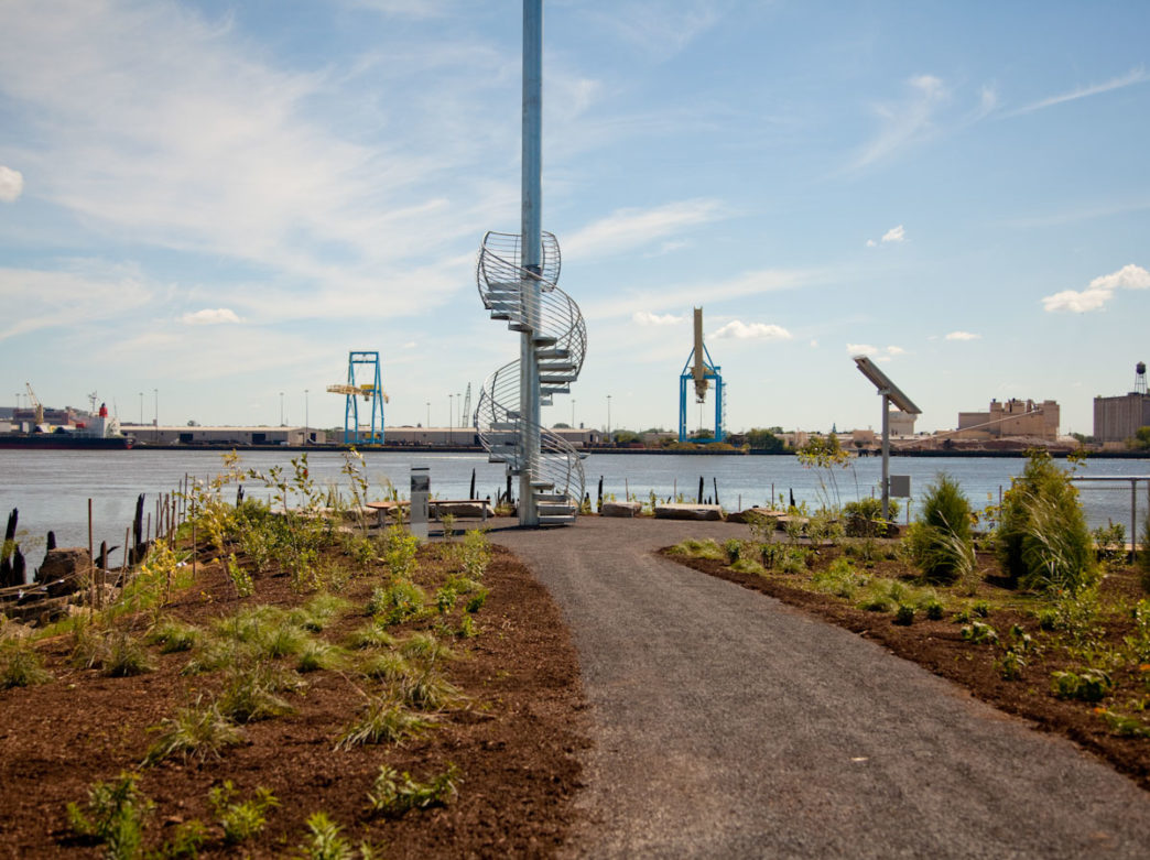 The Land Buoy scultpture at Washington Avenue Green.