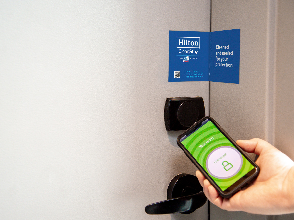 Rendering of a sealed and cleaned room at a Hilton property