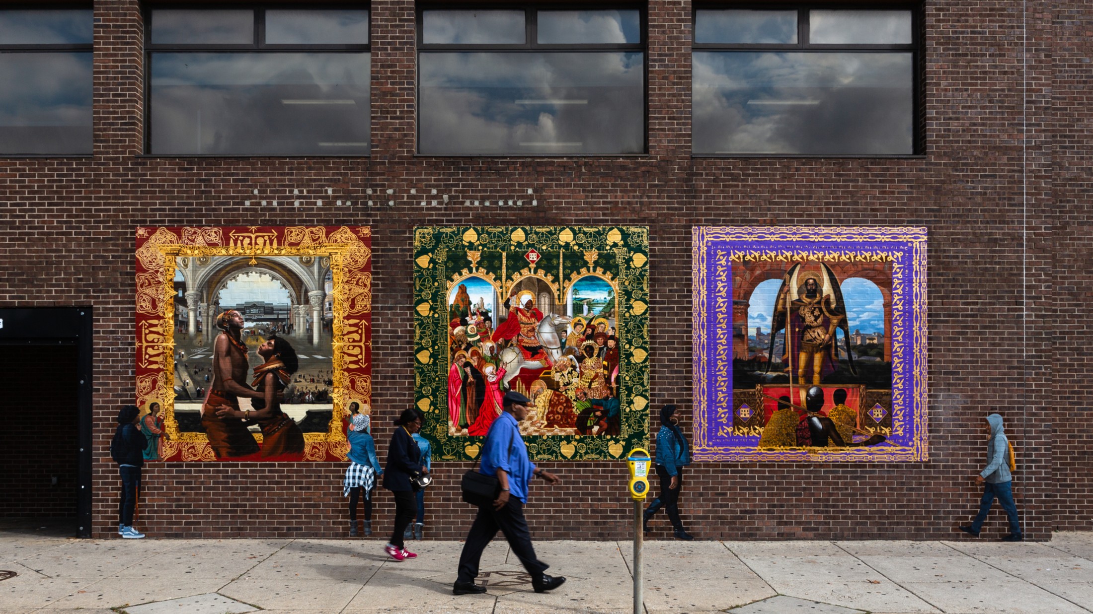 A mural on a brick wall in Philadelphia