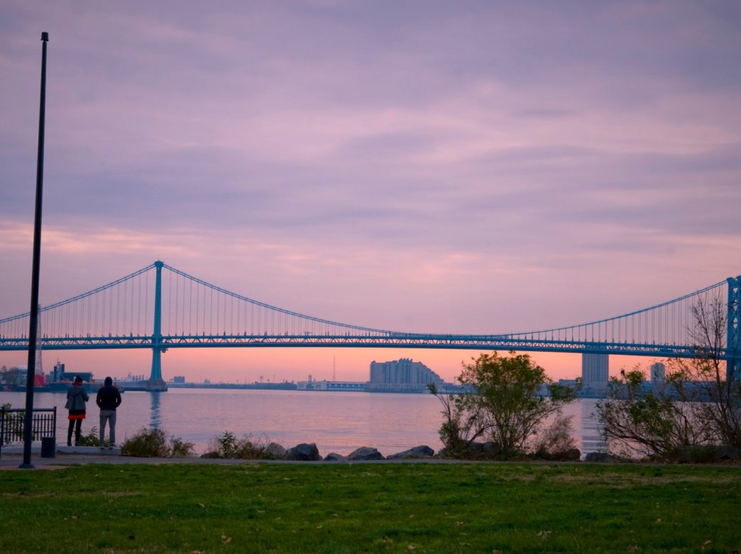 The view of Penn Treaty Park in Fishtown
