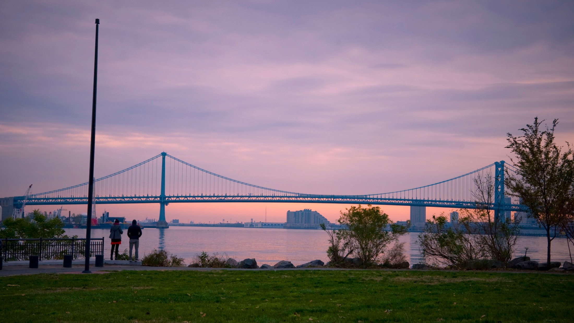 The view of Penn Treaty Park in Fishtown
