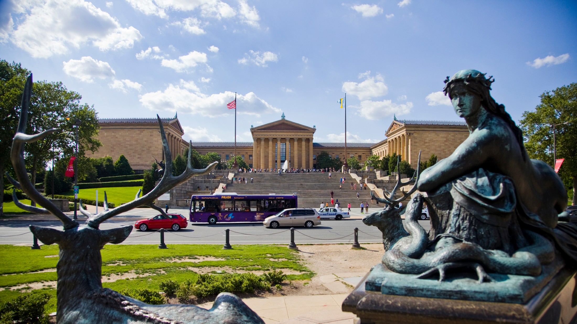 The Rocky Steps of the Philadelphia Museum of Art from Eakins Oval