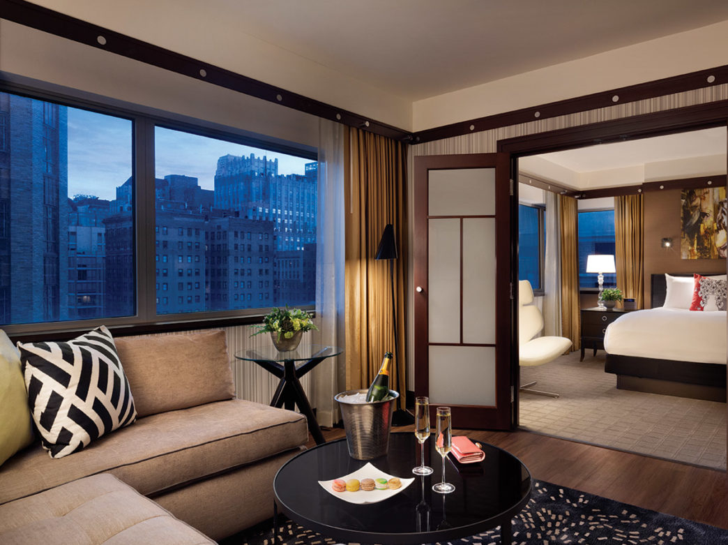 A suite at the Sofitel Philadelphia