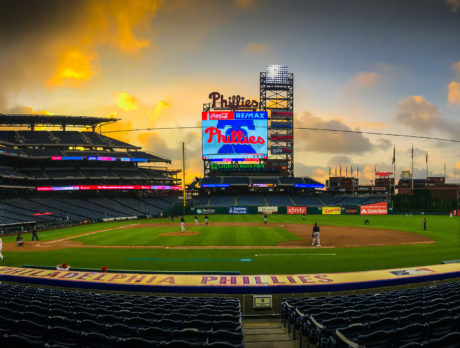 Sun sets over Citizens Bank Park