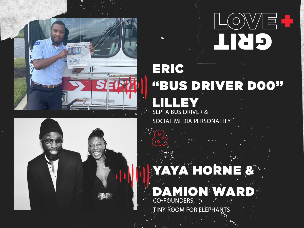 Imagem mostrando fotos dos convidados do podcast Eric "Motorista de Ônibus Doo" Lilley, Yana Horne e Damion Ward