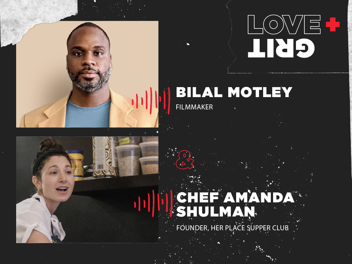 Imagem mostrando fotos de Bilal Motley e da chef Amanda Shulman