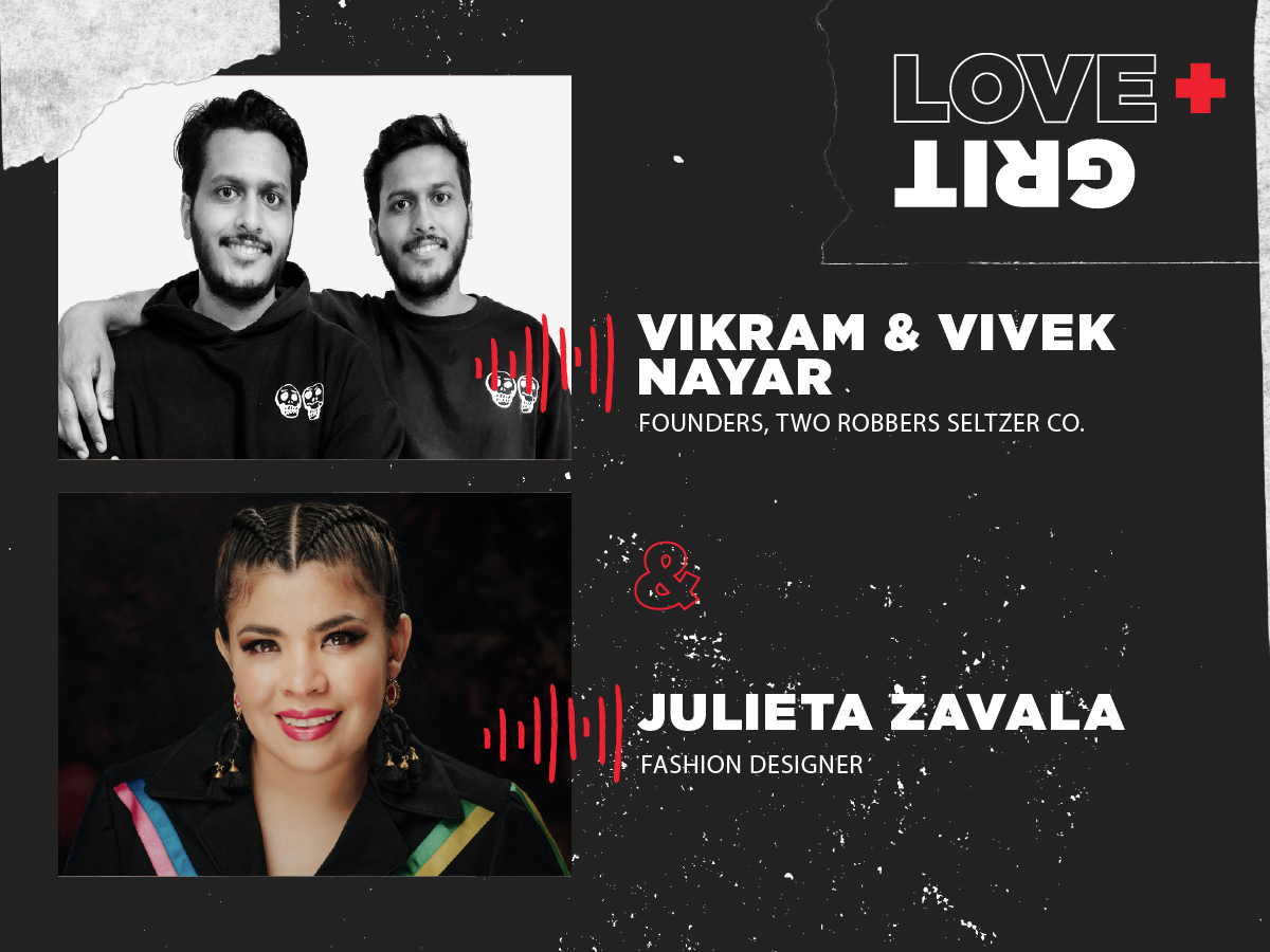 Imagem mostrando fotos de Vikram e Vivek Nayar e Julieta Zavala