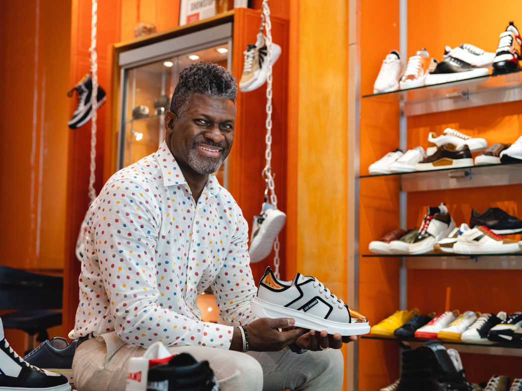 Owner Steve Jamison of Blue Sole Shoes