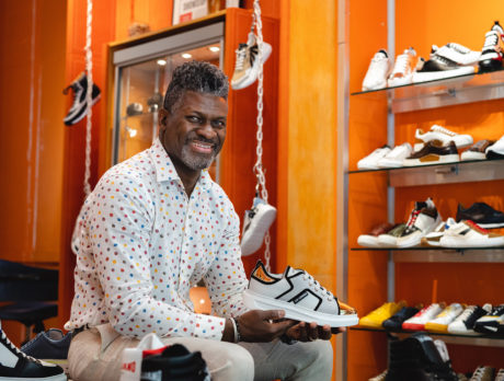 Owner Steve Jamison of Blue Sole Shoes