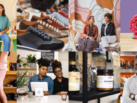 A collage of images showing products and storeowners in Philadelphia