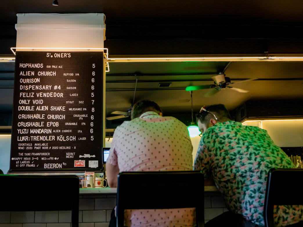 Menu at Tired Hands St. Oner's