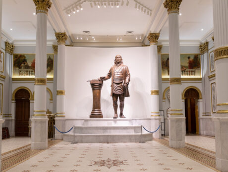 Statue at the Masonic Temple and Masonic Library & Museum