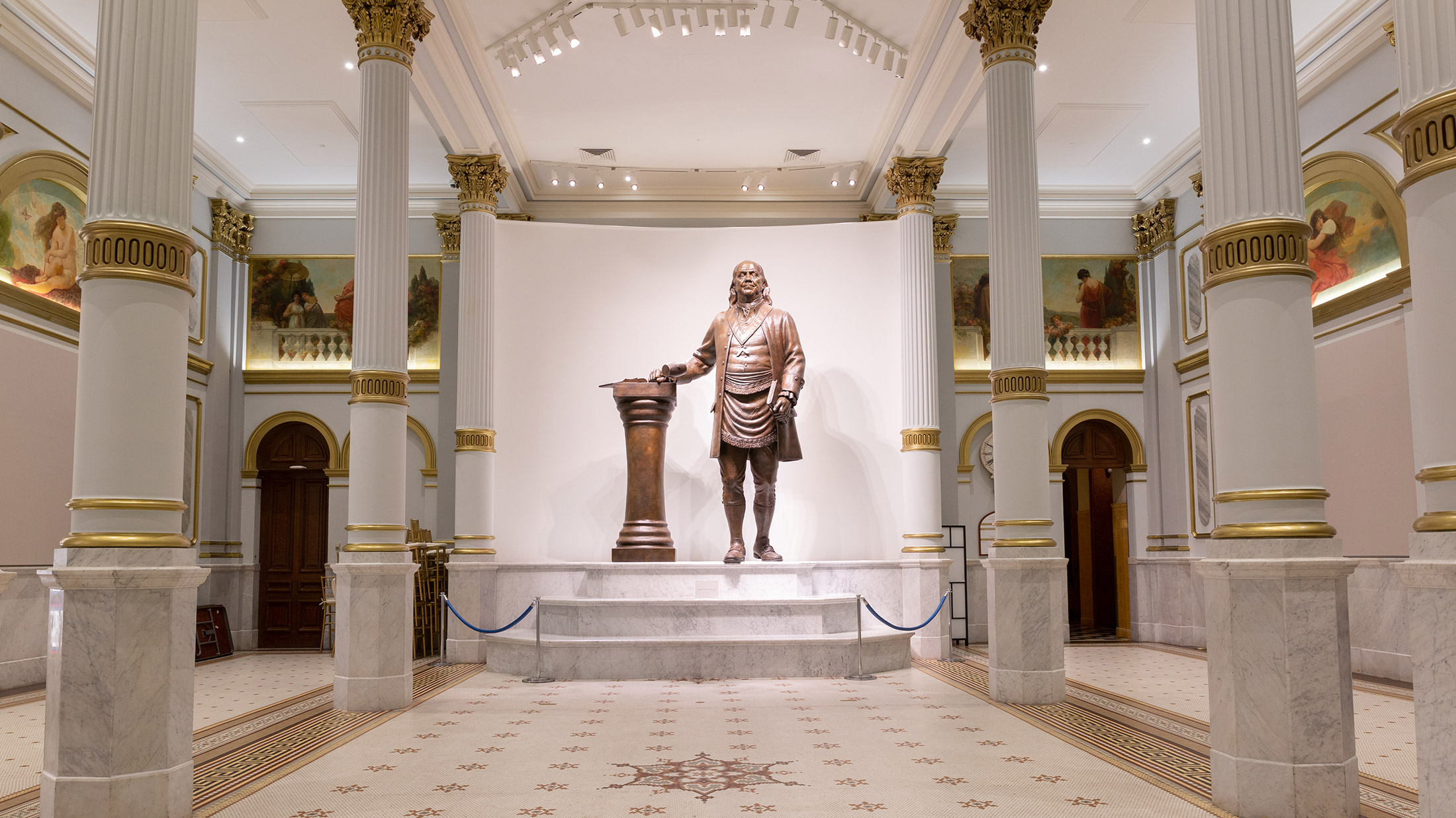 Statue at the Masonic Temple and Masonic Library & Museum