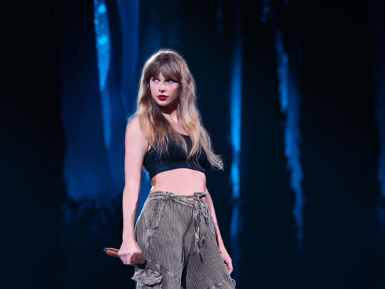 Taylor Swift at a concert performance