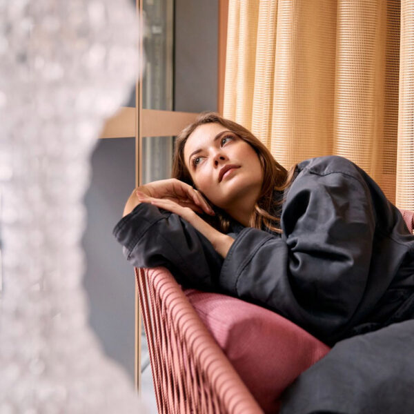 Woman lounging at the W Hotel Away Spa