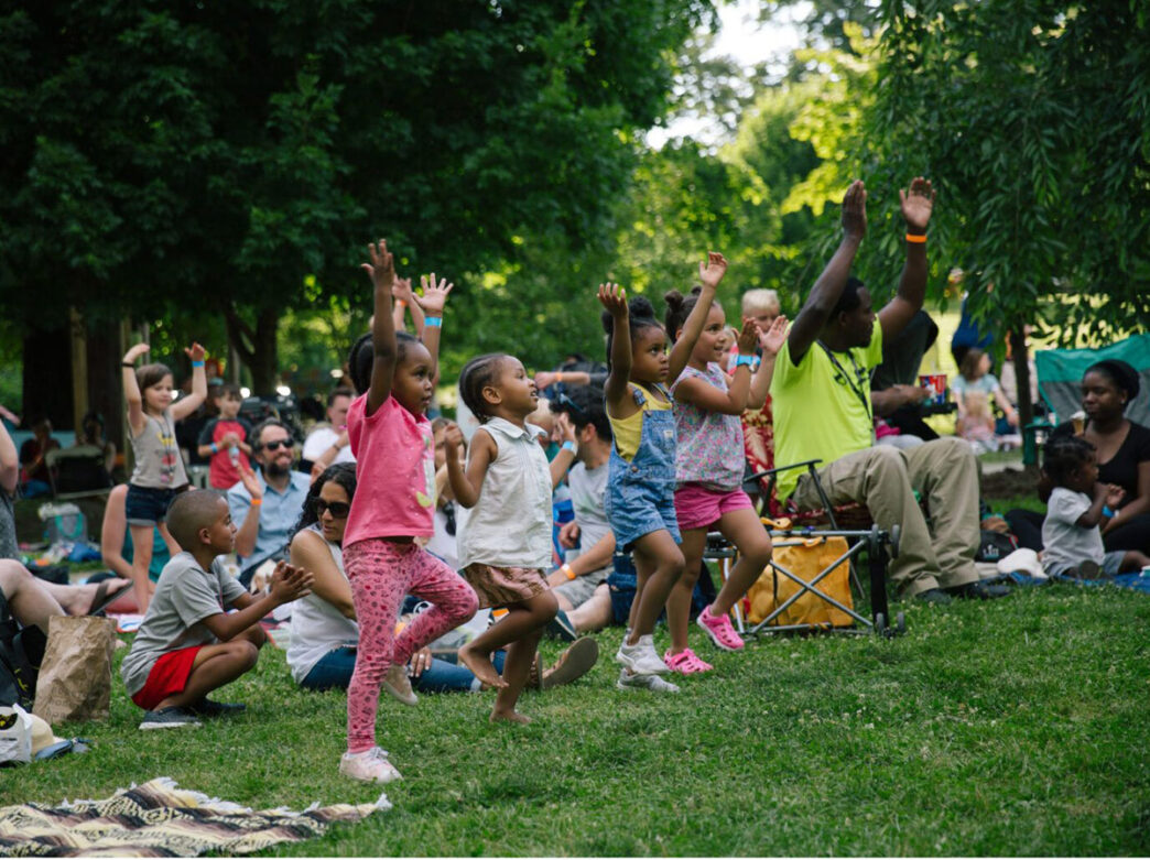 Kids dancing at Kidchella