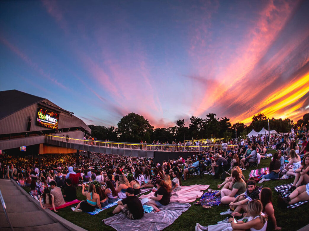 People at a summer concert at The Mann Center