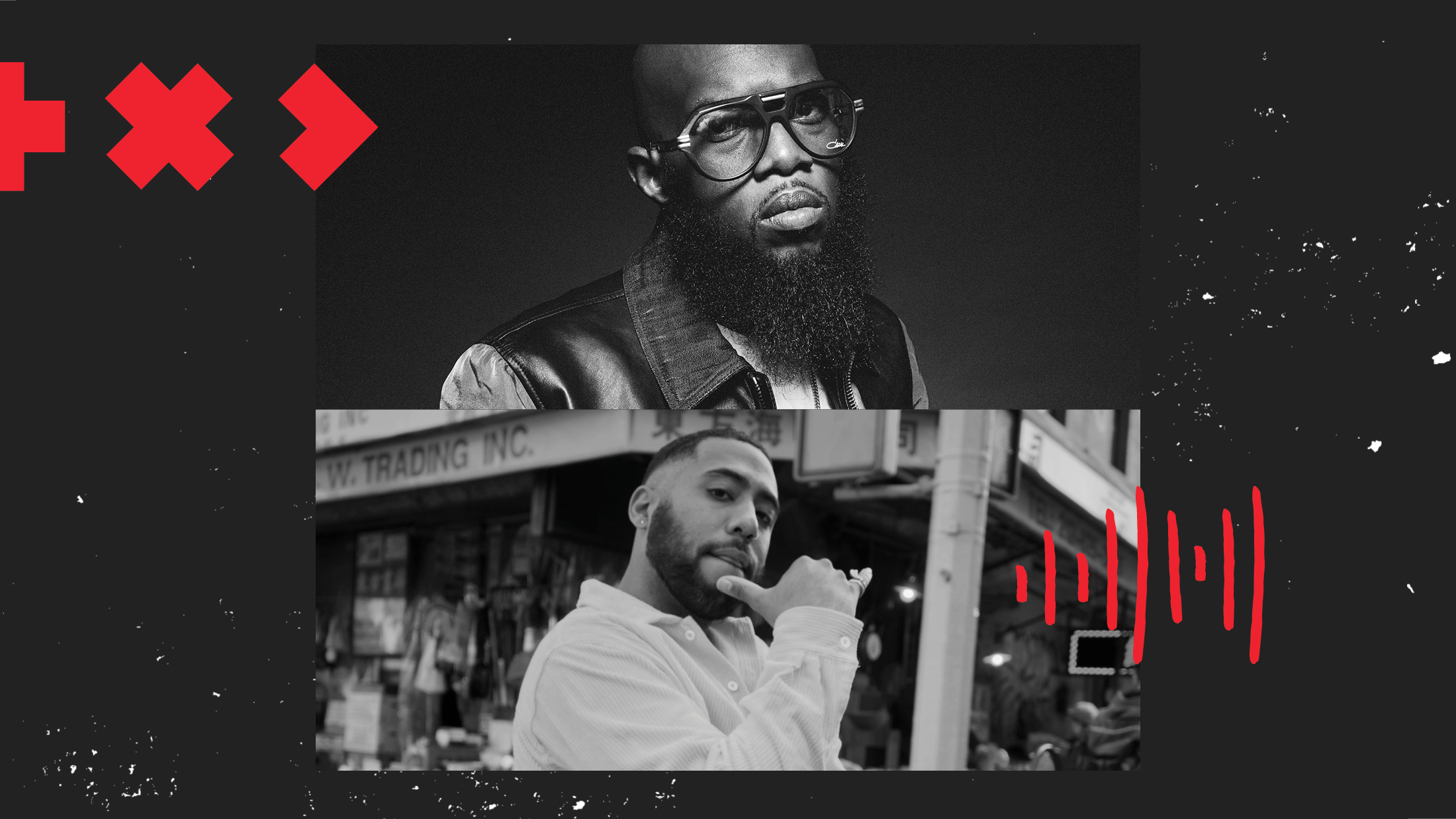 Graphic of Freeway and Julian King on Season 4 of the Love + Grit podcast