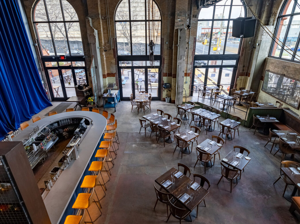 An overhead shot of Fringe Bar in Philadelphia