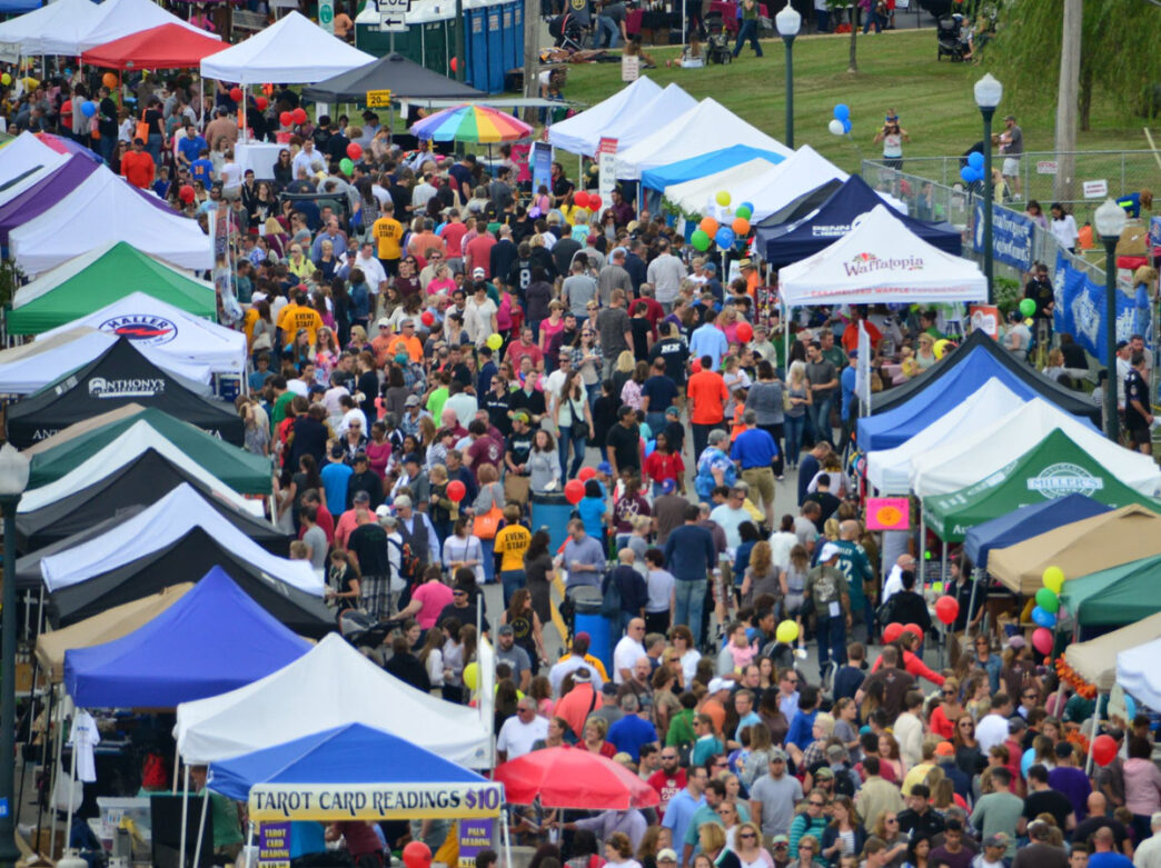 Crowd of attendees at Downingtown Fall Fest