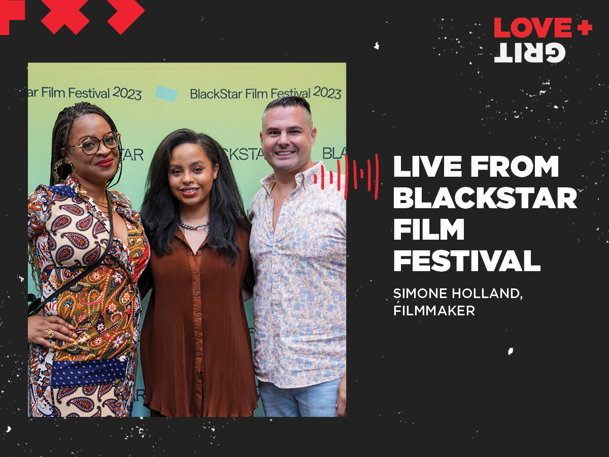 Graphic of Simone Holland and the hosts at BlackStar - season 4 of the Love + Grit podcast